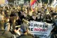 SEEING THE LIGHT: Protesters against Israeli Prime Minister 