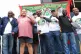 SHOWING THE WAY: RMT picket at Waterloo station on Thursday 
