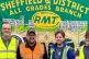 WIDELY SUPPORTED: RMT pickets outside Sheffield train statio