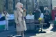 Sharifa Rahman addressing the Gaza rally in the town square,