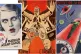 (L to R) Mikhail Dlugach, film poster for Yego Kariera/His C