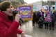 BETTER VISION: Roz Foyer from the STUC joins union members o
