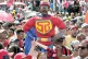 DESERVED ADULATION: A supporter dressed as ‘Super Bigote /