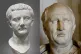 Emperor Tiberius (left) and orator Cicero