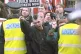 Pickets and police outside the Timex factory in Dundee, 1993