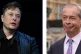 Billionaire buffoon Elon Musk (left) and (right) Reform owne