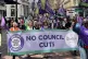 Unison members marching to stop council cuts at Birmingham