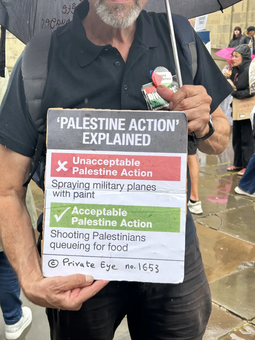 Jon Farley's placard